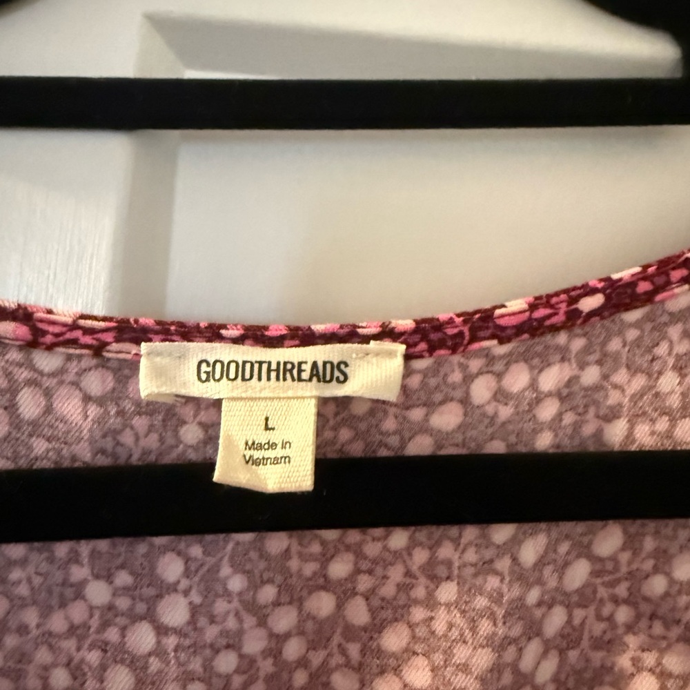 Goodthreads Pink Textured Blouse - Picture 4 of 5